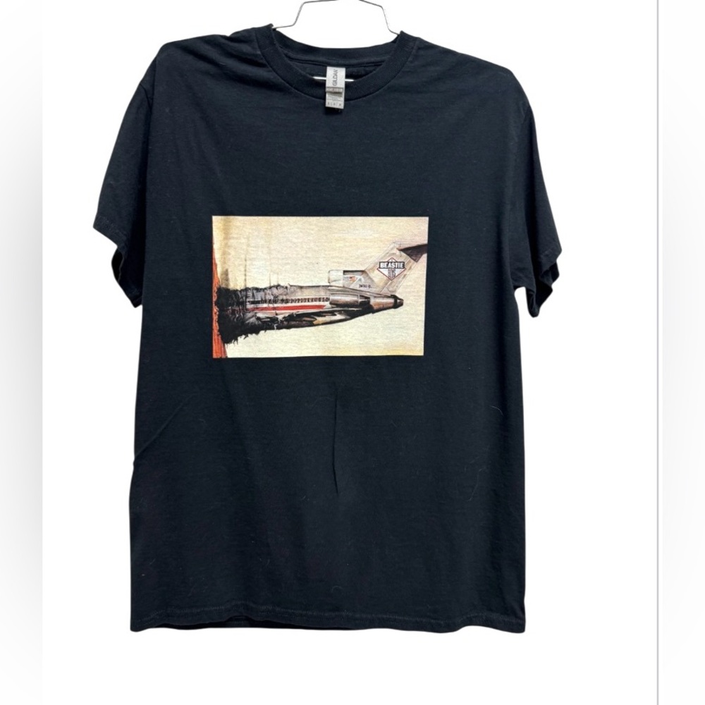 Beastie Boys Black Graphic T-Shirt Gildan Heavy Cotton T Size Medium